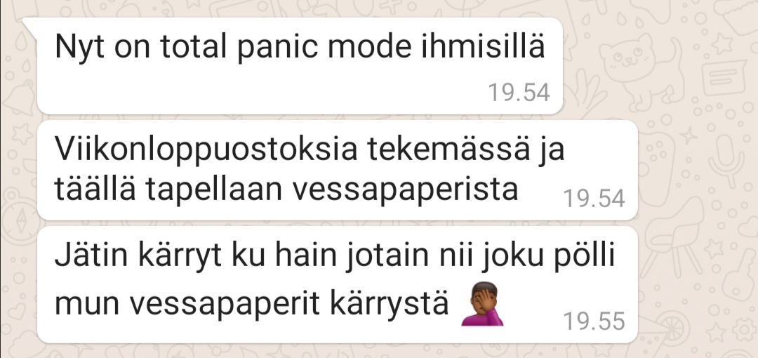 Koronavirustilanne Suomessa: Ystävän lähettämä viesti Suomen nykytilanteesta.