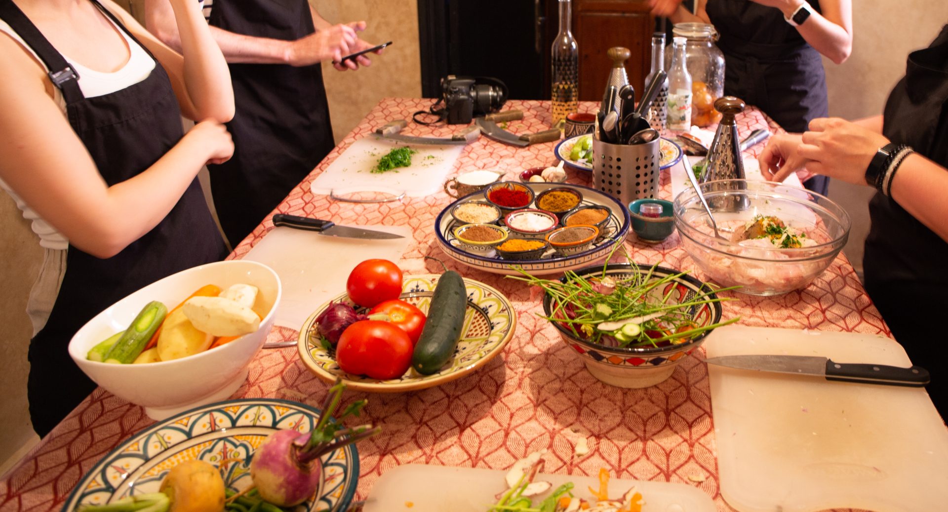 Marrakechin kokkauskurssi oli yksi reissun kohokohdista.